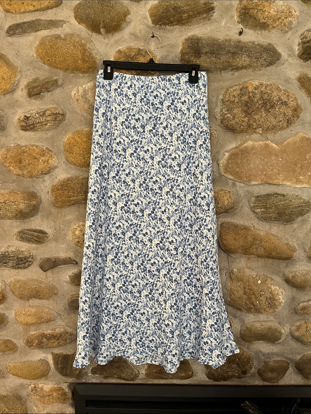 Audrey 3+1 Blue and White Floral Maxi Skirt